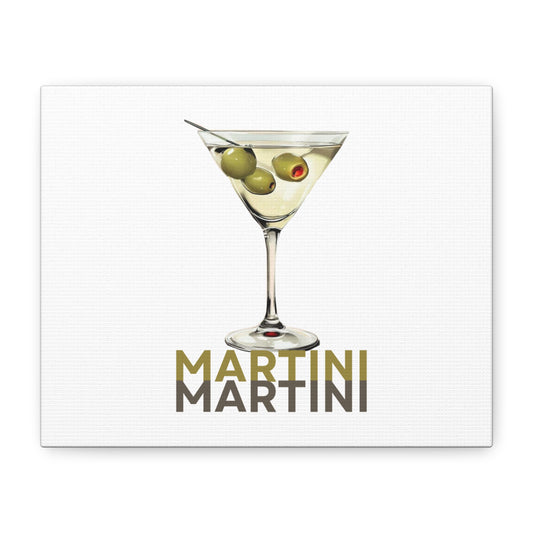 Martini Canvas Wall Art – Vintage Cocktail Glass Print