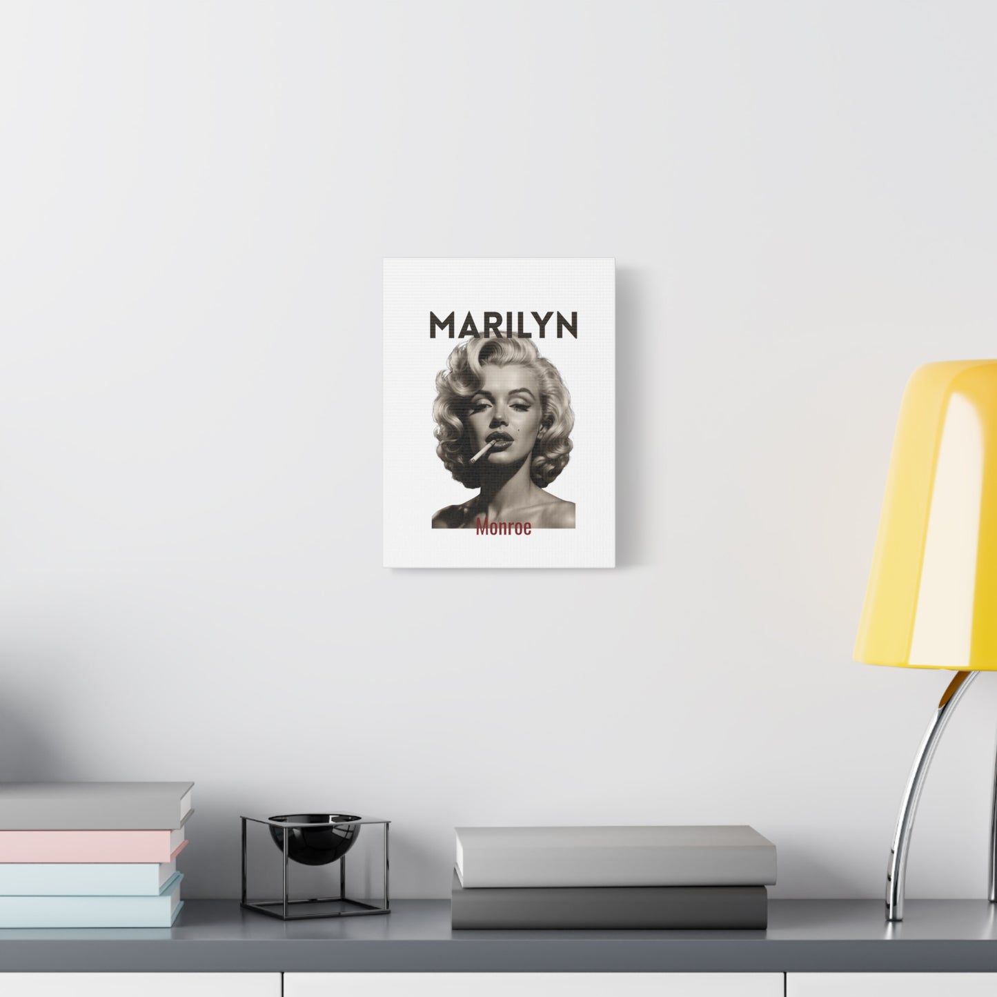 Matte Canvas Print - Retro Hollywood Glam Portrait ("MARILYN")